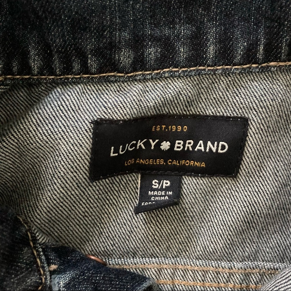 LUCKY BRAND THE TOMBOY TRUCKER JEAN JACKET SIZE S - Picture 6 of 7